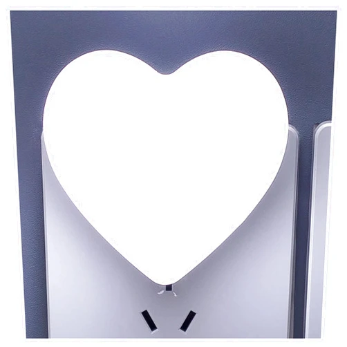 Etigood Cute Night Lights, Heart Shape Nursery Nightlight with Light Sensors, Auto Dusk to Dawn Sensor, Soft Warm White, Ideal Nightlight for Bedroom, Bathroom, Hallway, Kitchen (White)