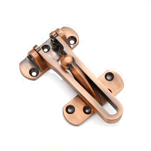 MaiSung Latch Swing Bar Lock,Heavy Duty Lock Chain,Door Lock Latch for Kids Safety,Red Bronze