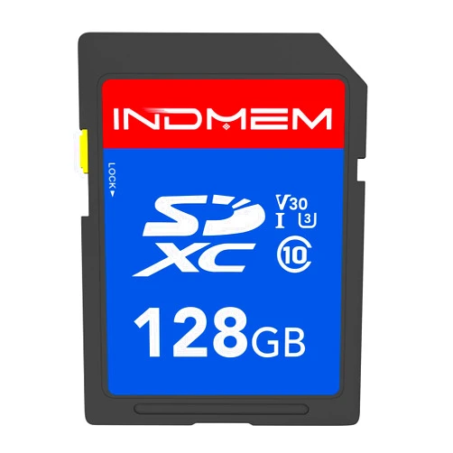 AIRUSAN INDMEM 128GB SD Card, High Speed up to 90M/S SDXC UHS-I Memory Card, C10, U3, V30, Full HD & 4K Video Compatible with Digital Camera, Canon Nikon Sony Pentax Kodak