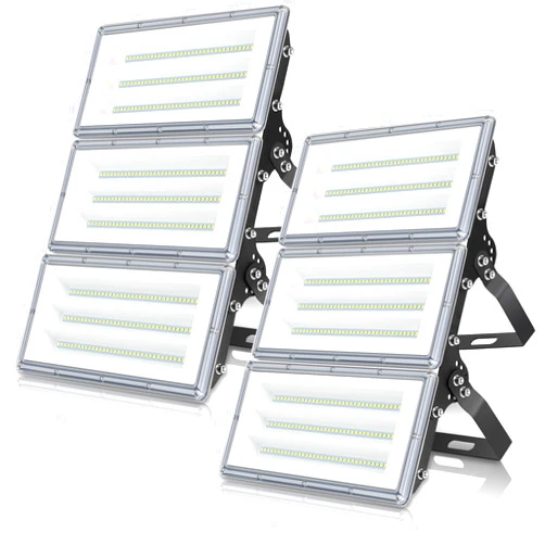 ISKYDRAW 300W LED Flood Light Outdoor, 2 Pack 30000lm Stadium Lights Outdoor LED Daylight 6500K, IP67 Waterproof Arena Floodlights for Parking Lot, Sports, Fields, Court, 85-265V