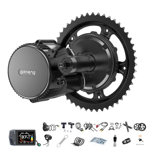BAFANG BBS02 48V 750W Mid Drive Kits Mid Motor Ebike Conversion Kits with Chainring Wheel and LCD Display(No Battery)