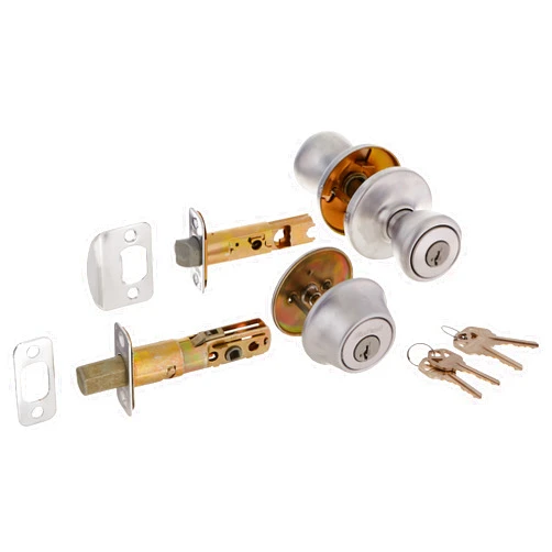 Kwikset 690T 26D SMT RCAL RCS 690 Tylo Keyed Entry Knob And Single Cylinder Deadbolt Combo Pack Featuring Smart Key, Satin Chrome