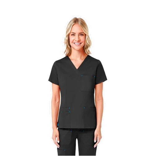 Maevn Women's Blossom 3-Pocket V-Neck Top