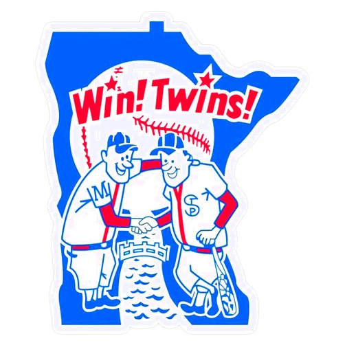 Vision Signs VINTAGE MINNEAPOLIS AND ST. PAUL MINNESOTA KIRBY PUCKETT ERA AND STICKER Sticker Bumper Sticker Vinyl Decal 5
