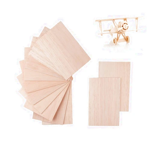 IUoczi 12 Pack Balsa Wood Sheets 1/12 x 4 x 6 Inch Cricut Unfinished Thin Wood Sheets for Crafts Make Models of House Airplane Ship Boat DIY Wooden Plate Model (150x100x2mm)