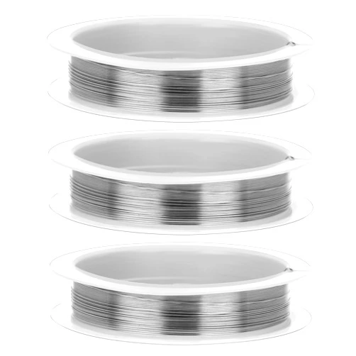 Giantree 3Rolls 0.3mm Gauge Wire for Jewelry Making, Baling Wire Snare Wires for Craft and Jewelry Making (Wire Coarse 0.3MM, Total 3 Rolls/Pack,56 Feet/Roll)