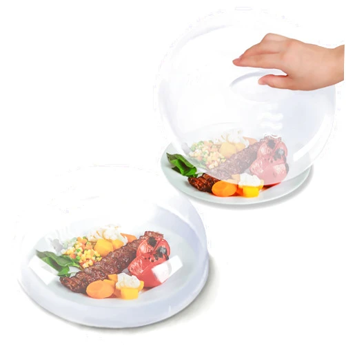 Tusjiain Microwave Cover for Food 2PCS Microwave Splatter Cover Large Microwave Plate Food Cover With Easy Grip Handle Anti-Splatter Lid With Enlarge Steam Vents,11.5 Inch,BPA Free & Dishwasher Safe 2-PCS