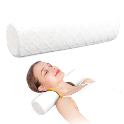 Cozyhealth Small Cervical Roll Pillow Memory Foam Neck Round Pillow, Cylinder Bolster Pillow for Sleeping, Round Neck Support Pillow for Head, Neck, Back, Legs and Yoga (Large - 4.7