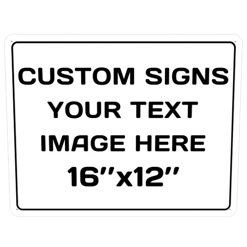 XIAYUEHUA Custom Signs Outdoor Metal 16x12 Personalized Rust-Proof Entrance Signs, Garden Signs, Hazard Signs, Intersection Signs, Parking Signs, Decorative Signs (Horizontal)