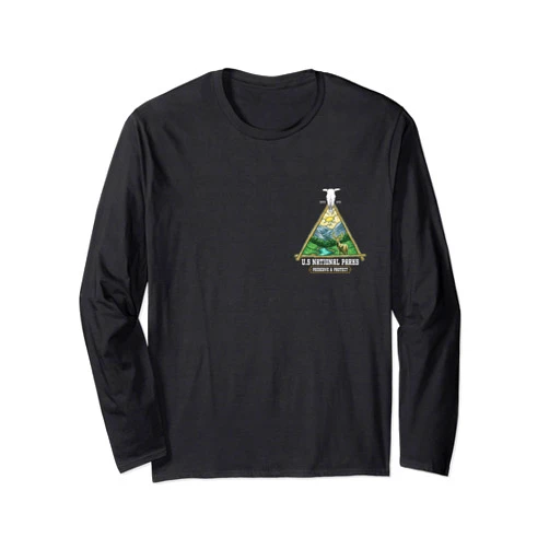 America's National Parks Outdoors Clothing and Co. Retro US National Parks Preserve and Protect - Outdoor Long Sleeve T-Shirt