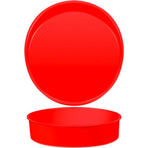 Teenyyou 2 Pcs Silicone Cake Pan Round Baking Cake Molds Non-stick Quick Release Suitable for Cheesecake Puddings Party Favors(Red,10 Inches)