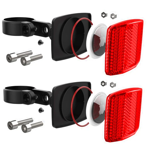 PerfiPro Airtag Bike Mount, Hidden Bike GPS Tracker Case for Apple Airtag, Airtag Bike Seatpost Reflector Mounts, Anti-Theft Airtag Holder for Bike, Electric Bicycle, Scooter (2 Pack)