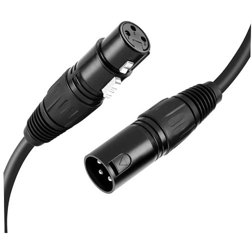CableCreation XLR Microphone Cable, [2-Pack] 6 FT XLR Male to XLR Female Balanced 3 PIN Mic Cables Compatible with Shure SM Microphone, Behringer, Speaker Systems, Radio Station and More, Black