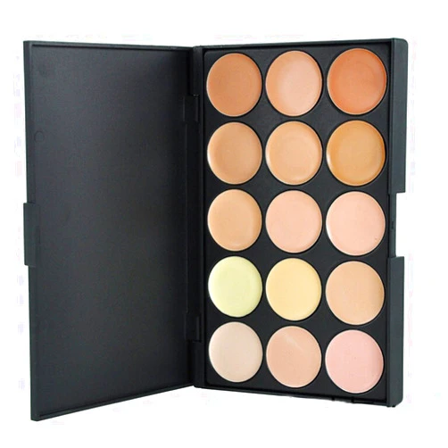 Pure Vie 15 Colors Hydrating Cream Concealer Palette, Pure Vie Long Lasting Full Coverage Correcting Concealer Palette Foundation Camouflage Makeup Contour Kit for Conceals Corrects Dark Circles Acne Blemish#2