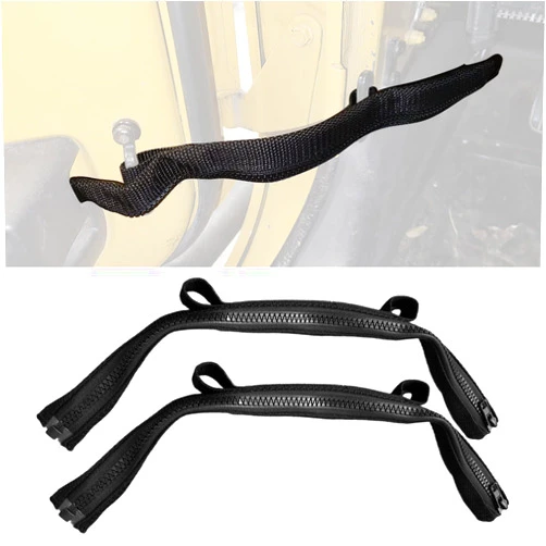 Dawnjaccee Door Limiting Straps with Wire Protecting Harness for 2007-2018 Jeep Wrangler JK JKU 2/4 Door, Interior Accessories,Black