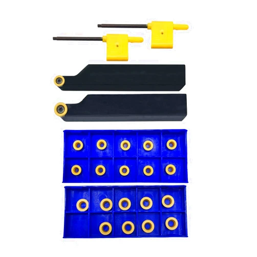 RHFGYY 5/8in Metal Lathe Tools Turning Tool Holder SRAPR1616H10/08 with RCMT10T3 R5 RCMX08 R4 Round Carbide Inserts Replacement Inserts for Lathe Tools
