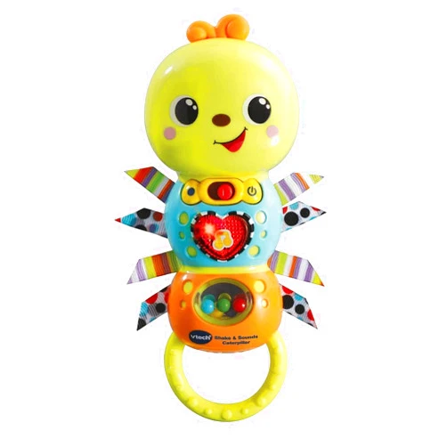 VTech Baby Shake & Sounds Caterpillar, Baby Interactive Toy for Sensory Play, Baby Musical Toy with Sounds, Songs and Phrases, for Babies Aged 3 to 18 Months, English Version