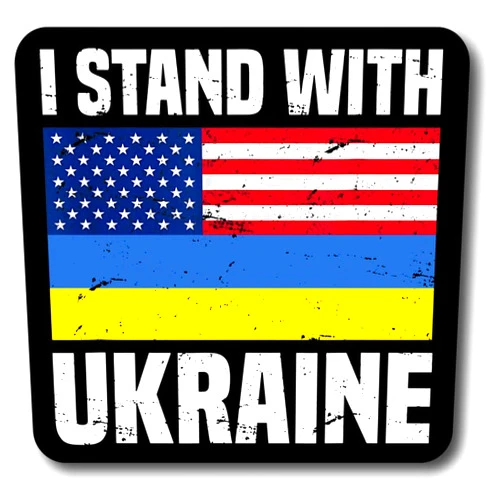 Generic I Stand with USA Ukraine Flag Magnet Car Truck Glory to Ukraine 2-Pack | 5-Inch by 4.7-Inch