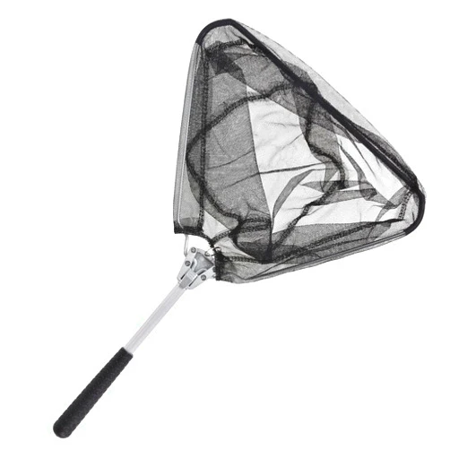 Conskyee Folding Fishing Landing Net, Portable Fishing Dip Net for Fly Fishing Trout Bass Catch, Aluminum Alloy Handle Durable Nylon Mesh