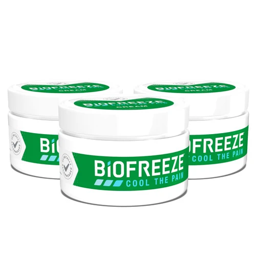 Biofreeze Cream Menthol 3 OZ Jar (Pack Of 3) Associated With Sore Muscles, Arthritis, Simple Backaches, And Joint Pain (Packaging May Vary)