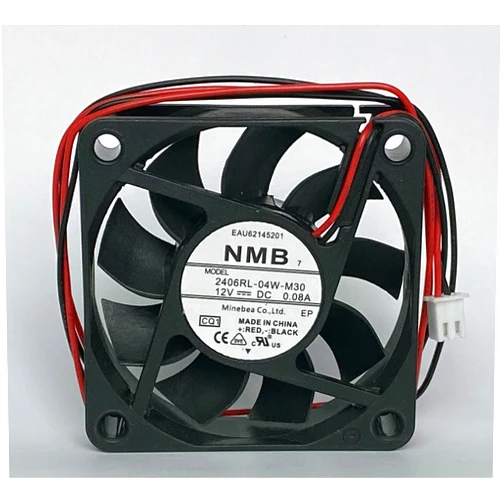 Qideyipe New 2406RL-04W-M30 Silent Cooling Fan 2406RL-04W-M30 DC12V 0.08A 6015 6CM 2-Wire Cooling Fan