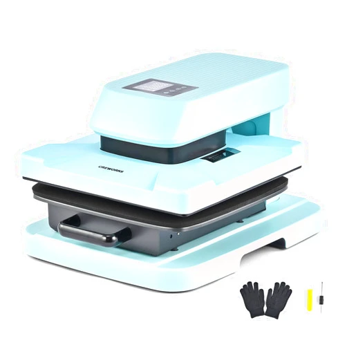 CREWORKS Auto Heat Press Machine for T Shirts, Smart 15x15 Inch T Shirt Press Machine with Auto Press Release, Professional Digital Automatic Heat Press Sublimation Fast Even Tshirt Printing Machine