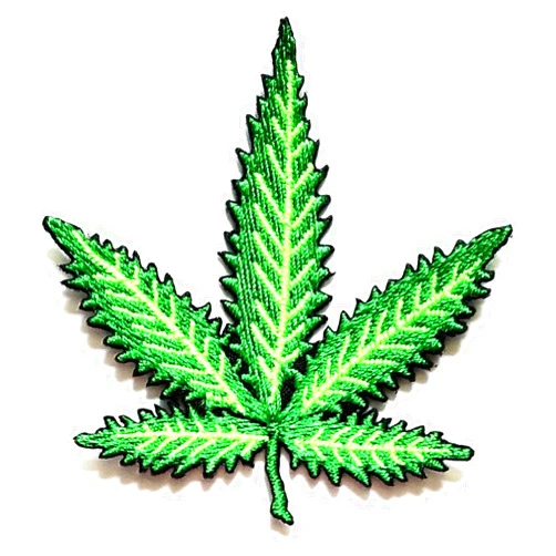 NiPitShop Cartoon Patch Nipitshop Patches Green Marijuana Leaf Pot Weed Grass Ganja Cartoon Kids Patch Embroidered Iron On Patch for Clothes Backpacks T-Shirt Jeans Skirt Vests Scarf Hat Bag