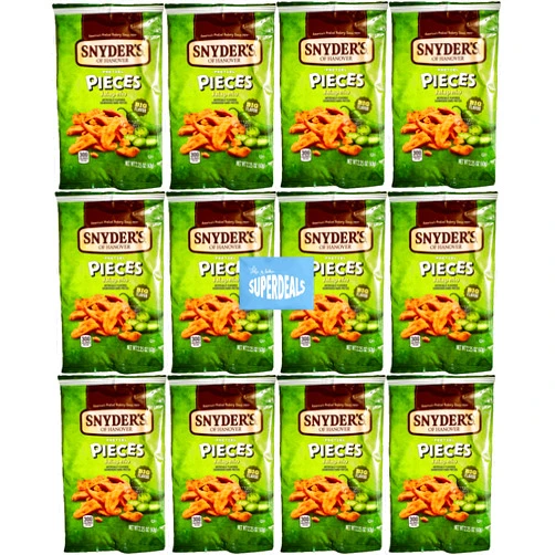 SUPERDEALS Snyder's of Hanover Pretzel Pieces, Jalapeno, 2.25 oz Pack of 12 bundled by SUPERDEALS with mystery gift in every order