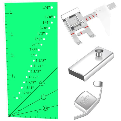 RAPUDA Magnetic Seam Guide,Seam Guide Ruler,Adjustable Guide Sewing Machine Presser Foot for Sewing Machine,4 Pieces Sewing Machine Accessories for Beginners & Professionals
