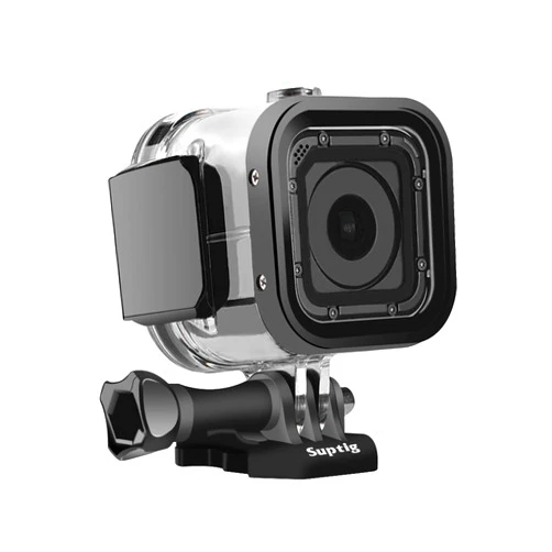 Suptig Replacement Waterproof Case Protective Housing for GoPro Session Hero 4session, 5session Outside Sport Camera for Underwater Use - Water Resistant up to 196ft (60m)
