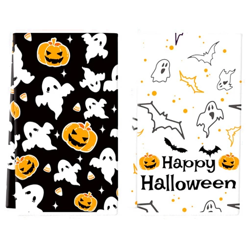 QIONG MENG Happy Halloween Kitchen Towels Set of 2 Funny Ghost Pumpkins Bats Absorbent Dish Towels Hand Towel for Kitchen Decorative Cleaning Cooking 18x26 Inch