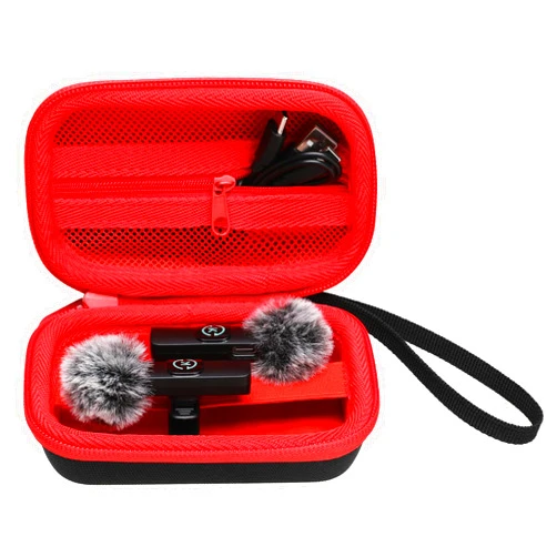 L LTGEM LTGEM Lavalier Lapel Microphone Case for MAYBESTA/PQRQP/JUDKIOM/Leettus/Bulatry/AIKELA/EJCC/NPTCL/Caiord/MAXTOP Wireless Lavalier Lapel Microphone- Black+Red