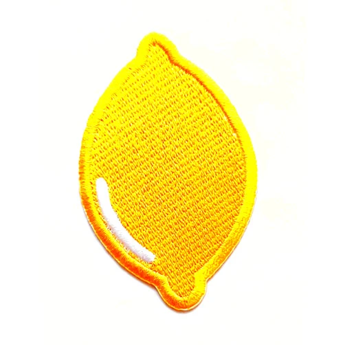 The Trucker501 Cartoon Patches Lemon Yellow Healthy Vegetables Fruit Good Cartoon Kids Patch Craft Embroidered Patches for Bags Jacket Iron on Clothes Jeans Kids Appliques Badge