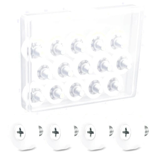 Jetec 16 Pieces 19 mm Drawer Rollers Plastic Drawer Replacement Wheels Bearing Small Pulley Positioning Document Sliding Furniture Cabinet Pulley