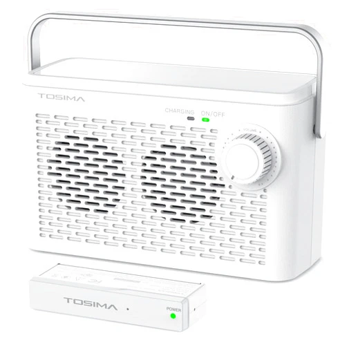 Tosima TV-8000W Wireless TV Speakers for Hard of Hearing, Portable TV Soundbox, Seniors Hearing Speaker for TV with Headphone Jack