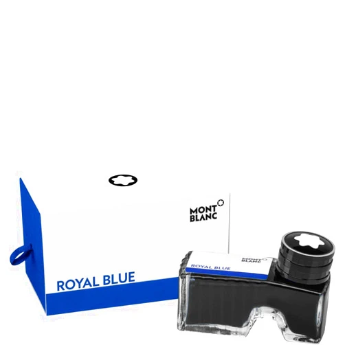 Montblanc Ink Bottle Royal Blue 105192 – Premium-Quality Refill Ink in Deep Blue for Fountain Pens, Quills, and Calligraphy Pens – 60ml Inkwell