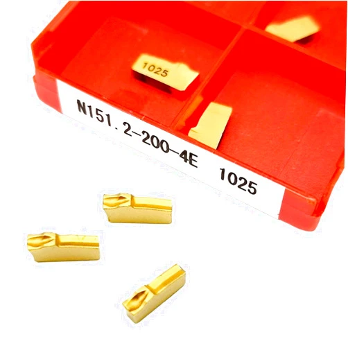 LGWW Carbide indexable lathe tool 10pcs N151.2-300/400-4E Carbide Insert Slotted Blade Single Head Slot Cutter CNC Lathe Cutting Tool Turning Tool(N151.2-200-4E 1025)