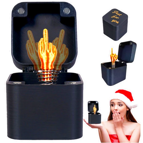 Kehuify Middle Finger in a Box, Surprise Spoof Funny Prank Gag Gifts for Men,White Elephant Gifts for Adults,Christmas Stocking Stuffers for Women