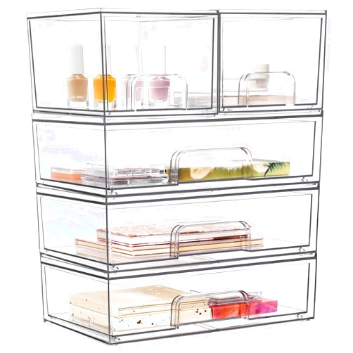 Vtopmart Stackable Storage Drawers Set of 5, 12