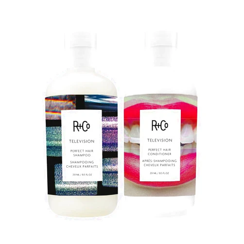 R+Co Television Perfect Hair Shampoo & Conditioner | Body + Shine + Smoothing for All Hair Types | Vegan + Cruelty-Free | 8.5 Floz + 8.5 Floz