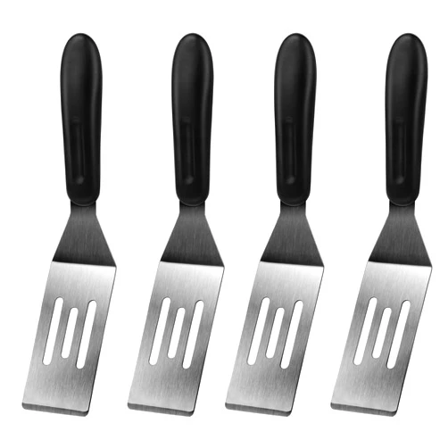 Volikos Small Spatula 4 Pieces, Mini Serving Spatula for Kitchen Use, Metal Spatula for Serving and Turning, Ideal for Pancakes, Brownies, Desserts, Cookie, Eggs or Small Pan