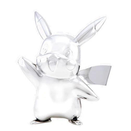 Pokemon 25th Celebration 3-inch Silver Pikachu #2 Figure Fan Must Have Toy - Officially Licensed 25th Anniversary Product from Jazwares!