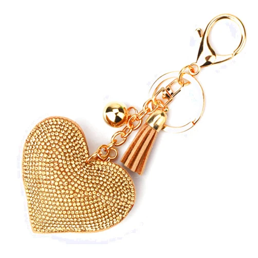 LoveAloe Heart Pattern Handbag Charms Purse Keychain For Women Exquisite Keyrings Handbag Pendant