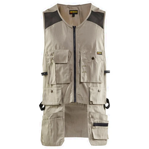 BLÅKLÄDER Blaklader Men's Ripstop Kangaroo Mesh Work Vest with Utility Pockets