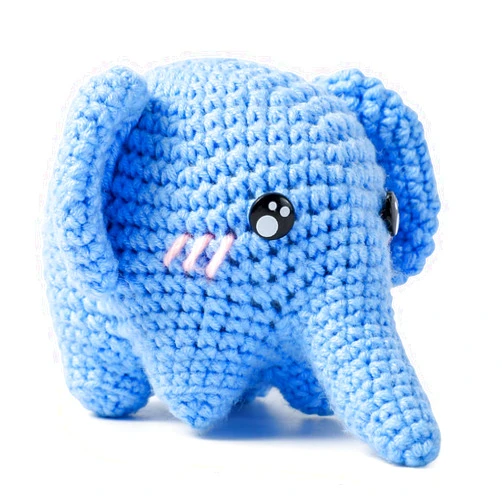 Pamatio Crochet Kit for Beginners, Animals Crochet for Beginners Kit W Step-by-Step Video Tutorials, Knitting Starter Pack for Adults and Kids(Elephant