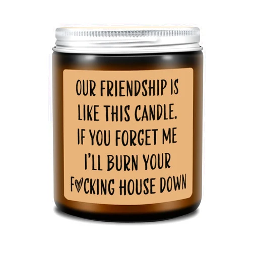 Homsolver Funny Scented Soy Candle Gifts, Our Friendship F Candle - Premium Lavender Scent, Best Friend Birthday Christmas Gifts for Women Friends