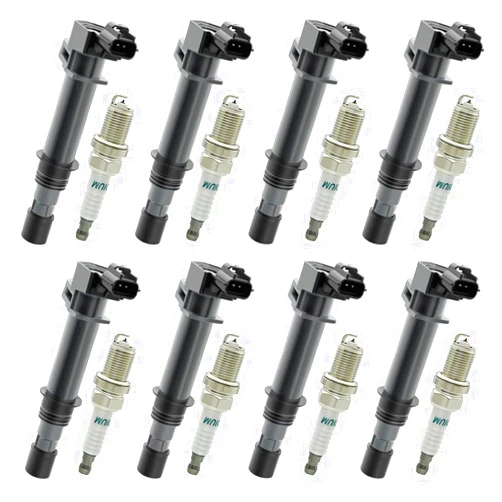 CNPAPC Set of 8 UF270 Ignition Coil with Iridium Spark Plug Compatible with 2000 2001 2002 2003 2004 2005 2006 2007 Dodge Durango Ram Jeep Mitsubishi Grand Cherokee Commander Nitro Dakota 3.7L E593C, E509D