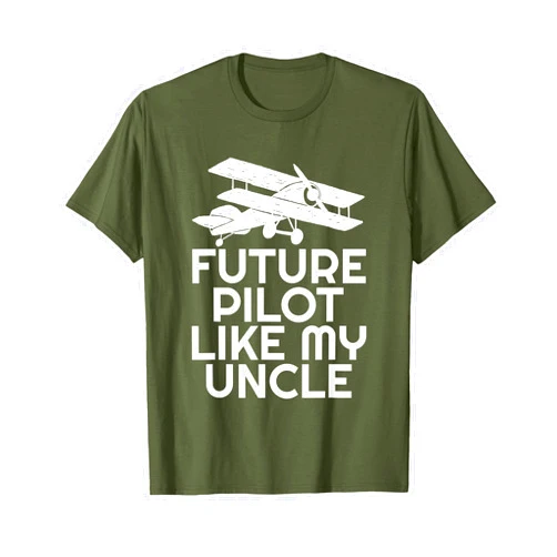 Future Pilot and Pilot In Training Gifts Future Pilot Like My Uncle T-Shirt
