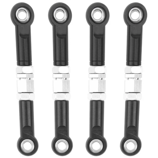 Share Goo 4Pcs ShareGoo Metal Steering Rod Servo Linkages Turnbuckle Compatible with Hyper Go MJX 16207 16208 16209 16210 H16BM H16GT H16DR 1/16 RC Car (Black)
