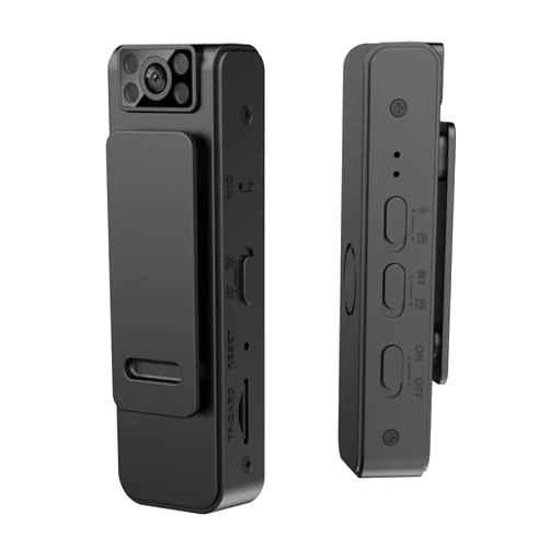 FOUKWAKC Mini Body Camera Video Recorder, 1080P Small Portable Wearable Hidden Cameras with Clip & Night Vision, Micro Pocket Body Worn Cam for Sport, Pet, Home Office, Security, Work Records(NO WiFi & APP)
